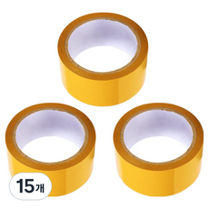 KDT OPP 박스 테이프 황색 48mm x 40m 60mic, 15개