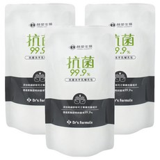台塑生醫 Dr's Formula 抗菌洗手乳補充包, 400g, 3包