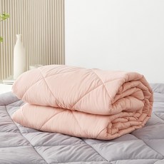 La Pomme Madeleine素色衍縫薄被, Sunset Peach