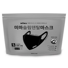 미마마스크 슬림덴탈마스크 소형 S, 50개입, 검정, 1개