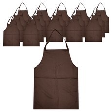 金銀絲客人用迷你圍巾式圍裙, 棕色, 18個