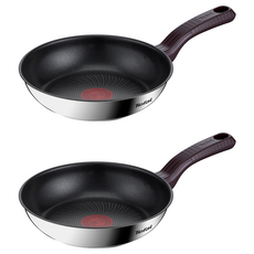 Tefal 特福 IH電磁爐適用Essence Cook不鏽鋼單柄不沾煎鍋, 20cm, 2個