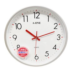 A-ONE 金吉星 台灣製造 超靜音 掛鐘, 白色