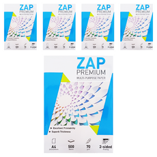 ZAP 多功能影印紙 A4, 雙面列印, 70 g/m², 500張, 5包