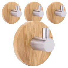 Hanbomnuri 多用途黏貼式壁掛架 1入, 木質, 4個