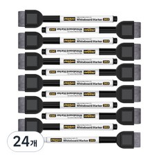 PENMAX 細筆迷你橡皮擦白板筆, 黑色, 24個