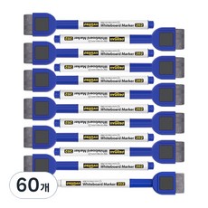PENMAX 細筆迷你橡皮擦白板筆, 60個, 藍色
