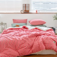 그래이불 국내 제조 순수 유기농 깅엄체크 오가닉 코튼100% 침구세트