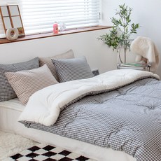Yesbedding 韓國製造 純格紋100%有機棉寢具組