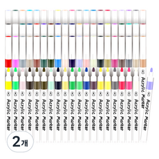 YOUNG ART 裝飾繪畫壓克力麥克筆組, 80色, 2個
