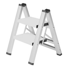 大像生活鋁折疊啞光 2 步梯白色, 1個