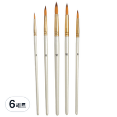 Abern 藝術家水彩油畫筆組 A, 6套, 2, 6, 8, 10, 12號