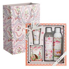 Cath Kidston 玫瑰麝香沐浴禮盒組 沐浴露 200ml+身體乳液 200ml+身體磨砂膏 30ml+香皂 80g, 1組