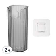 Joyberry 多功能雨傘架儲物盒 + 黏貼片 1入, 2個, 透明灰