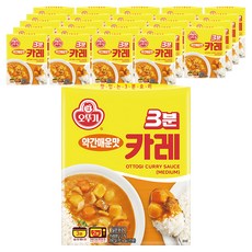 오뚜기3분 카레 약간매운맛, 200g, 25개