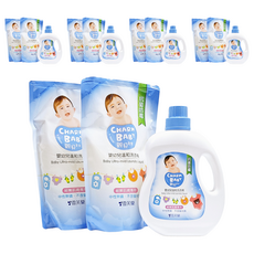 雪芙蘭 CHARM BABY 親貝比嬰幼兒溫和洗衣精套組，1000ml+800ml x 2，抗菌防霉，細緻肌膚專用, 5組, 1L