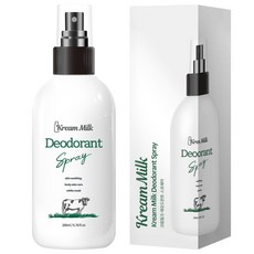 크림밀크 스프레이 화이트머스크향 데오드란트, 200ml, 1개