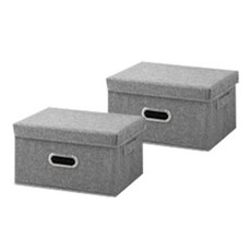 inbloom 布質收納箱 B, 灰色, 2個