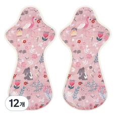 eechae 一體成形特長夜用棉質衛生棉 Pink Koi, 12個, 1入, 夜用加長型以上