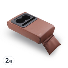 URBAN CAR 多用途中控台記憶泡棉車用收納靠墊, 棕色, 2個