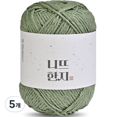니뜨 한지 뜨개실 50g, 07 카키, 5개
