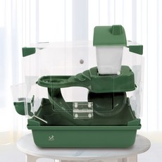 딩동펫 2층 대형 햄스터 하우스, 그린, 1개