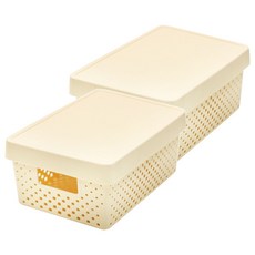 VISVIVA 積木籃子, Vanilla, 2個