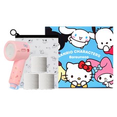 Bareun Soo 三麗鷗角色旅行用迷你濾芯蓮蓬頭 大耳狗+一般型濾芯 3入組, 1套, 粉紅色