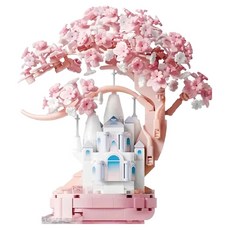 SEMBO BLOCK 森寶積木 櫻花季 春櫻樹下 積木, 1個, 櫻花粉色