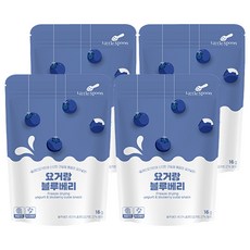 리틀스푼 요거트 큐브스낵, 요거랑 블루베리, 16g, 4개