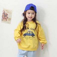 CHOCOMONG 孩童汽車圖案長袖T恤