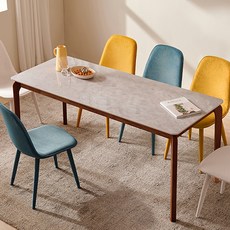 잉글랜더 올리브 통세라믹 원목 식탁 6인용 1800 방문설치, 그레이