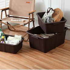 KEYWAY 聯府 得力 深型盆 LU543-1 3個, 咖啡色, 1組