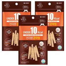시리우스 윌 강아지 언더텐 체중 관리 간식, 곤약, 20g, 3개