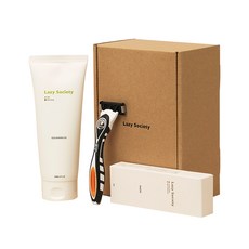 Lazy Society 5層刮鬍刀刀片+刮鬍刀+刮鬍凝膠200ml, 1套