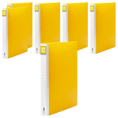 Lan CHYn 連勤牌文具 pp三孔1圓型夾 加厚板 lc-9003 y, 黃色, 6個