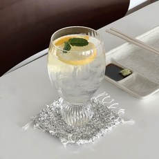 니코트 플리츠 고블렛 와인잔, 320ml, 1개