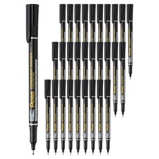 Pentel 飛龍文具 油性麥克筆 EF NF450-A, 黑色, 60個