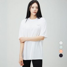 캐럿 여성용 오버핏 반팔 그래픽 래쉬가드