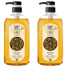 TOP 脫普 沐浴精 檀香, 木質香氣 舒緩壓力, 溫和保濕 柔嫩不乾澀, 植物洗淨成分 清爽無負擔, 800g, 2瓶