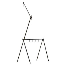 日月鉄工所 鉄男吊架 露營炊具吊掛架 可調節高度 堅固耐用, 古銅, 1組