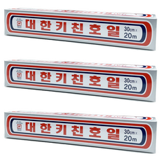 대한웰빙은박접시 키친호일, 20m, 3개