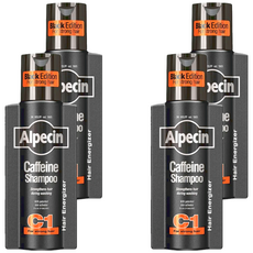 Alpecin Black C1咖啡因洗髮露 黑色經典, 250ml, 4瓶