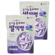 맛있는풍경 유기농 블루베리 쌀떡뻥, 블루베리맛, 25g, 2개