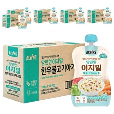 엘빈즈 이지밀 맘편한 파우치 이유식 13개월이상 한우불고기아기밥 10p, 6개, 한우불고기맛