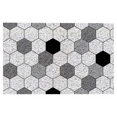 好物良品 藝術系列 大尺寸可剪裁玄關大門絲圈刮泥墊 120 x 80cm, 六角蜂巢, 1個