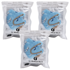 CS 凱馺國際 幼幼3D立體醫用口罩, 飛行員MINI, 20片, 3包