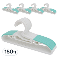 幼兒用防滑衣架, 白色薄荷綠, 150個
