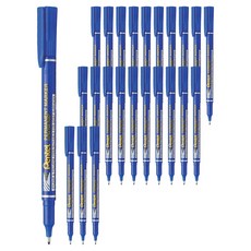 Pentel 飛龍文具 油性麥克筆 EF NF450-C, 藍色, 24個