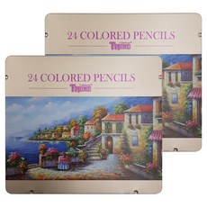 TiTi T-prime 原木彩色鉛筆, 24色, 2個